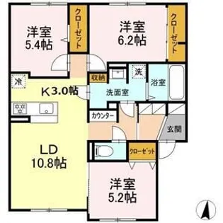 ORKA VILLAGE C【1階】の間取り