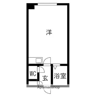 ウェルドーミー末広【1号室】の間取り