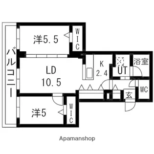 アルファグラン末広【602号室】の間取り