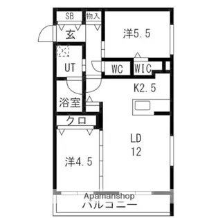 アルファグラン末広【310号室】の間取り