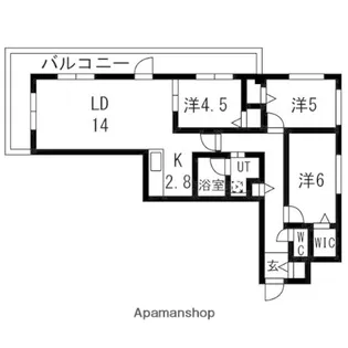 アルファグラン末広【301号室】の間取り