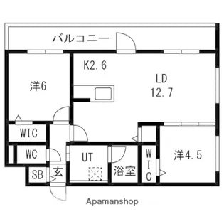 アルファグラン末広【311号室】の間取り