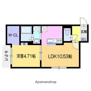 リゾナテラス千歳【1階】の間取り