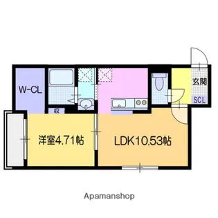 リゾナテラス千歳【2階】の間取り