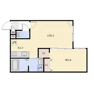 PRIOR恵庭Ⅱ(プリオール)【2階】の間取り