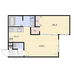 PRIOR恵庭Ⅱ(プリオール)【3階】の間取り