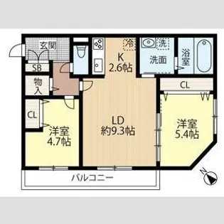 WELL BRIGHT東雲 RESIDENCE【5階】の間取り