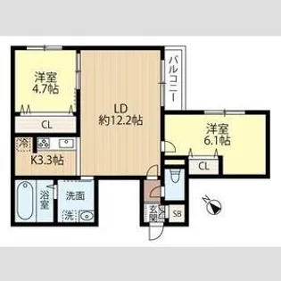 WELL BRIGHT東雲 RESIDENCE【5階】の間取り