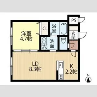 LOTUS FLEUR1【1階】の間取り