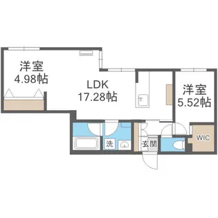 ピオネロ恵庭Ⅰ【2階】の間取り