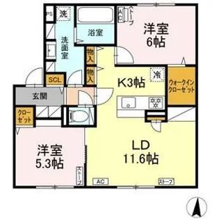 ORKA VILLAGE D【1階】の間取り