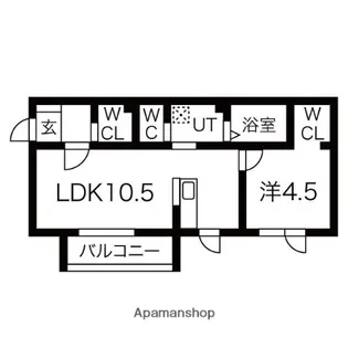 レオニール千歳【1階】の間取り