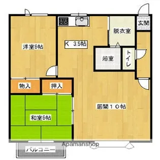 YAMADAハイツ【203号室】の間取り