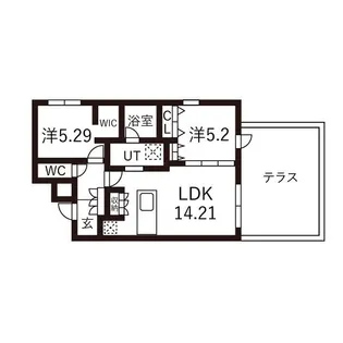 ピオネロ恵庭Ⅳ【1階】の間取り