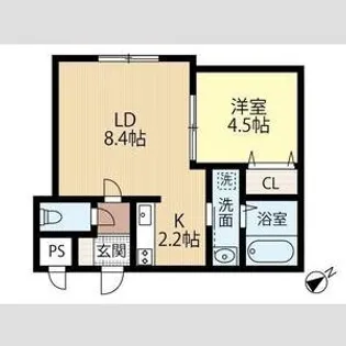 AIDA IZARI【3階】の間取り