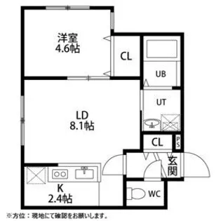 フェーラシュヴァル千歳【0105号室】の間取り