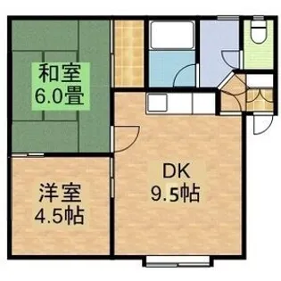 コーポ並木【2-B号室】の間取り