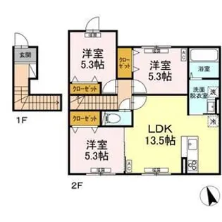FIRST SKY C C棟【2階】の間取り