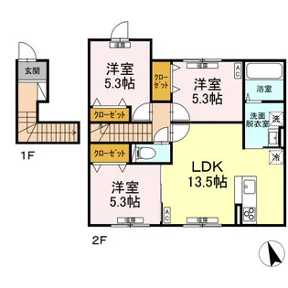 FIRST SKY C C棟【2階】の間取り