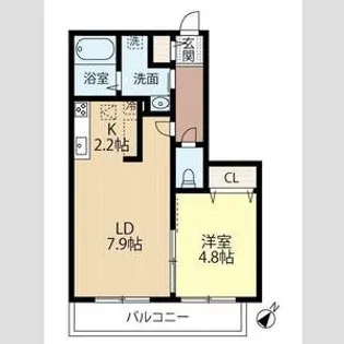 仮)東雲2丁目2ー4B棟【5階】の間取り
