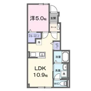 メゾン アンソレイエⅡ【1階】の間取り