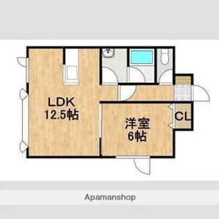 シェスタ信濃【201号室】の間取り