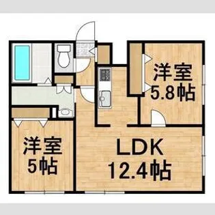 CALM千歳【5階】の間取り