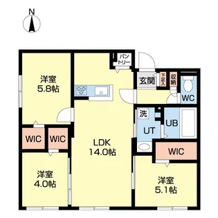 DPレジデンス北広島【303号室】の間取り