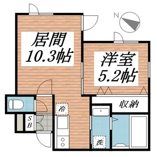 ヴィラ・サン・ミッシェル【202号室】の間取り