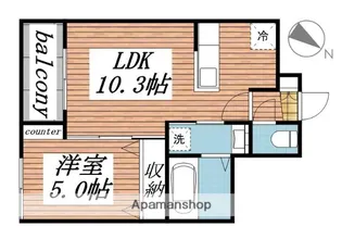 PERFECT PARTNER RESIDENCE A棟【307号室】の間取り