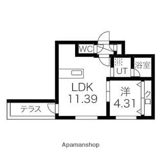 アークツルス・アイン【105号室】の間取り