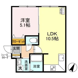ブリエ・アサヒ【303号室】の間取り