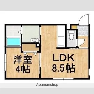 マリオット共栄町【4階】の間取り