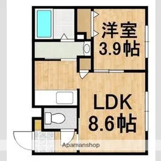 マリオット共栄町【4階】の間取り