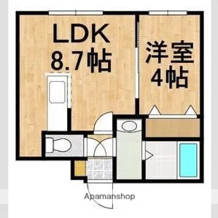 マリオットFビレッジ【401号室】の間取り