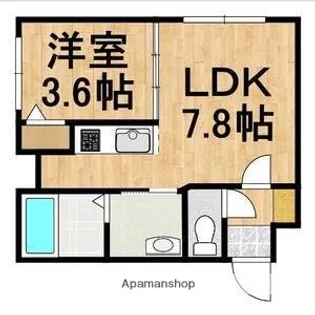 恵庭市相生町RCマンション【205号室】の間取り