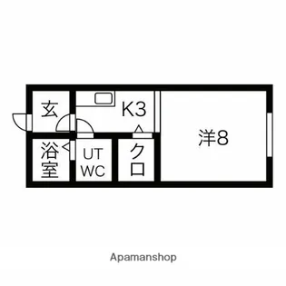 ポプリ末広1丁目A【1階】の間取り