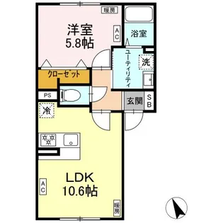 FIRST SKY G【2階】の間取り