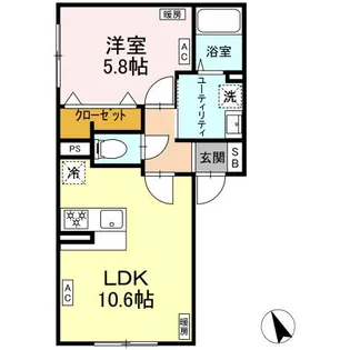 FIRST SKY G【1階】の間取り