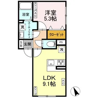 FIRST SKY H【1階】の間取り