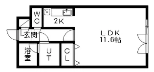 1Kの間取り画像