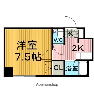 ベルテ北広島【702号室】の間取り