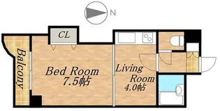 プレサント南5西9【8階】の間取り
