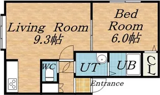 レモンハイツ篠路【105号室】の間取り