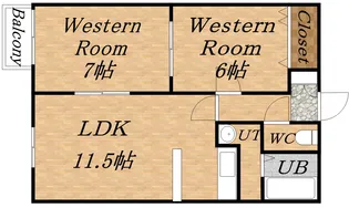 港プロシード16【407号室】の間取り