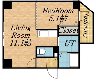 パークヒルズイースト23B【9階】の間取り