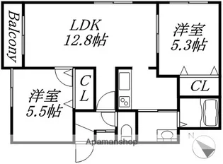 鹿鳴館【4階】の間取り