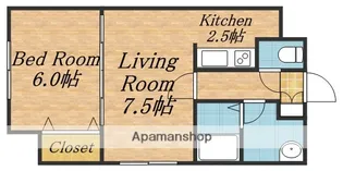 1Kの間取り画像