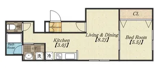 ブランノワールドゥカトル【1階】の間取り