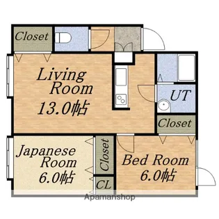 北海道札幌市西区西町北14丁目【アパート】の間取り